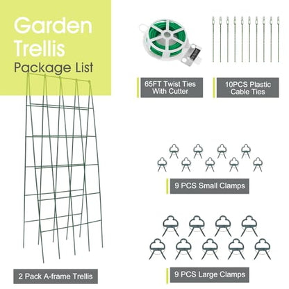 RIFNY Cucumber Trellis for Raised Bed, Garden Trellis 16.5 x 40 Inch, Green - color: Green, size: 16.5 x 40 Inch