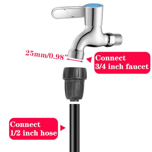 QRITY 1Pcs 3/4" to 1/2" Irrigation Adapter, US Standard Faucet Connectors - size: A