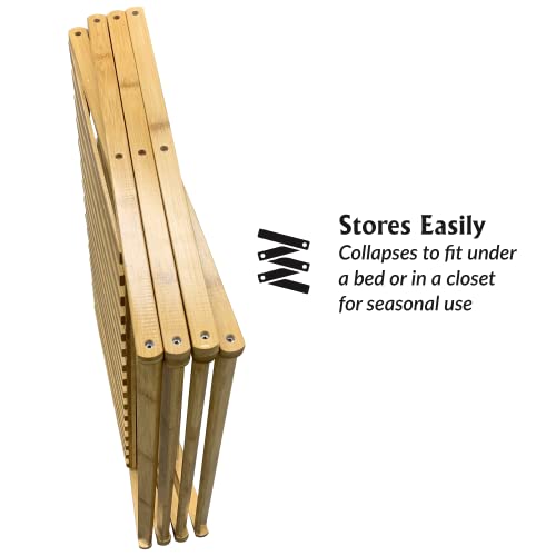 Ferry-Morse Plant Stand - Multi-Tier Indoor Outdoor with Roof Cover - Bamboo - size: Indoor Plant Stand, Roof Attachments & Cover