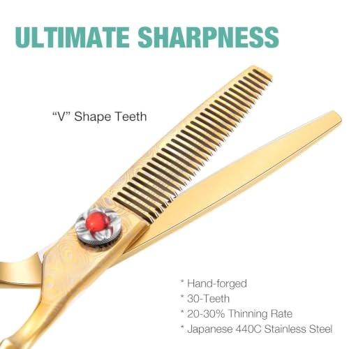 JASON Hair Thinning Scissors Shears - 6" 30 Teeth Blending Professional - size: 6.08