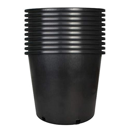 Plant Nursery Pot 7 Gallon Plastic Garden Planter Pots Flower Seedling Injection Molded Container Seed Starting Large Pot Set for Indoor Outdoor Plants Seedlings Vegetables - size: Standard 7 Gallon