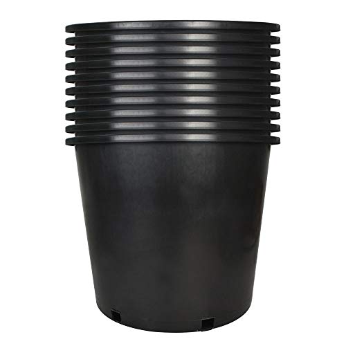 Plant Nursery Pot 7 Gallon Plastic Garden Planter Pots Flower Seedling Injection Molded Container Seed Starting Large Pot Set for Indoor Outdoor Plants Seedlings Vegetables - size: Standard 7 Gallon