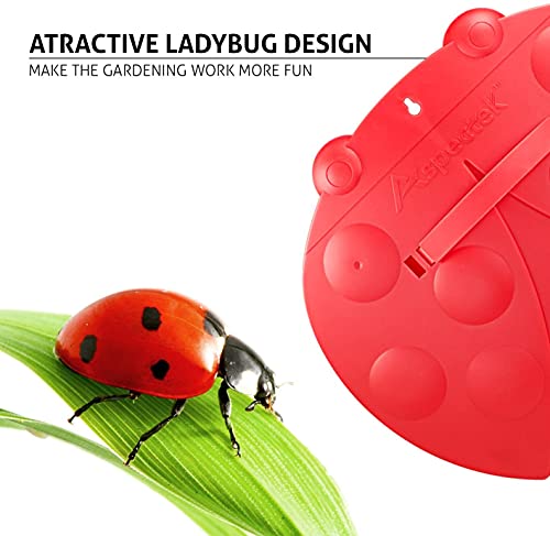 GardenHOME Leaf Scoops, Hand Rakes & Leaf Grabbers, Red Ladybug Pair - style: red ladybug shape