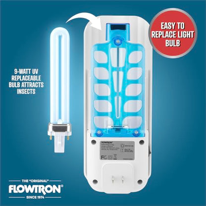 Flowtron Indoor Plug-in Fly Trap, 9W UV, 375 Sq Ft, White - color: White