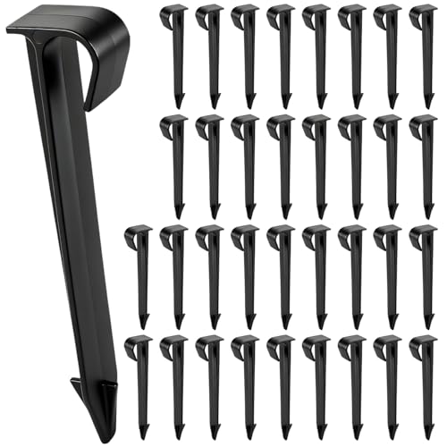 35 Pieces 1/2 Inch Drip Irrigation Hold Down Anchor Stakes, 4.5-Inch Plastic 1/2'' Heavy-Duty Tubing Holder Stakes for 1/2'' Irrigation Tubing Garden Vegetable Flower Beds Drip Supplies - size: 1/2" Stake-35P