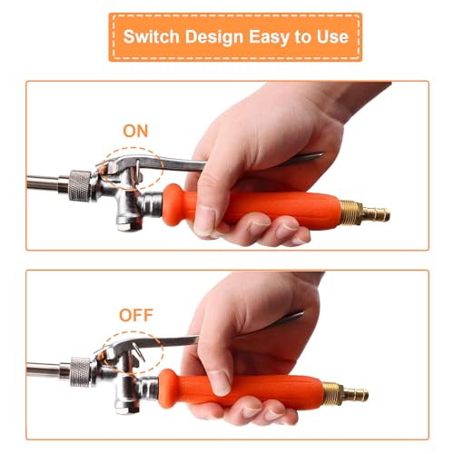 44" Stainless Steel Water Wand Sprayer Built-in Shut Off Valve