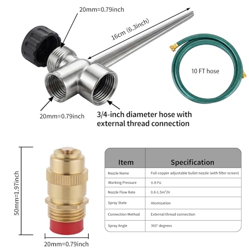 2 Pack Lawn Sprinkler with Hose, Metal Water Garden Sprinklers with Nozzle - style: Sprinkler with Hose