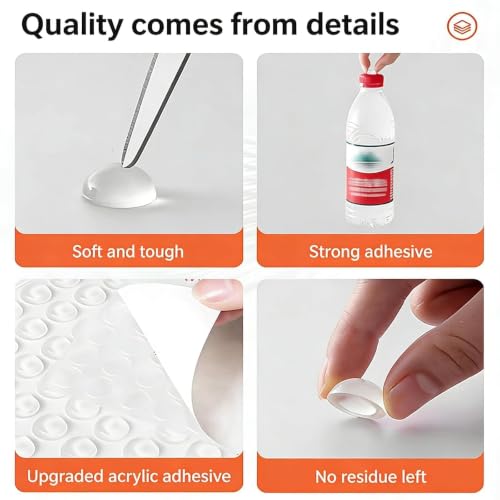 36 Pcs Invisible Pot Feet Self-Adhesive, Invisible Transparent Plant Feet for Outdoor and Indoor Pots, Self-Adhesive Non-Slip Pad for Planters and Heavy Garden Pots, Clear Surface Protector Set