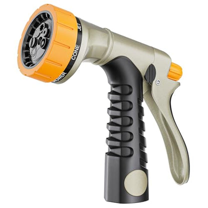 FANHAO Metal Garden Hose Nozzle Heavy Duty, Rear Trigger Water Sprayer