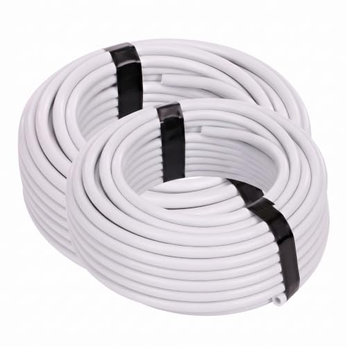 Raindrip 100050100 1/4-Inch Drip Irrigation Supply Tubing, 50-Foot, for Irrigation Systems, White Polyethylene (Pack of 2) - color: White, size: 0.25 inches x 50 Feet (Pack of 2)