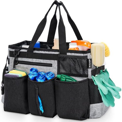 IBVIVIC Wearable Cleaning Caddy Bag for Cleaning Supplies, Grey - color: Grey