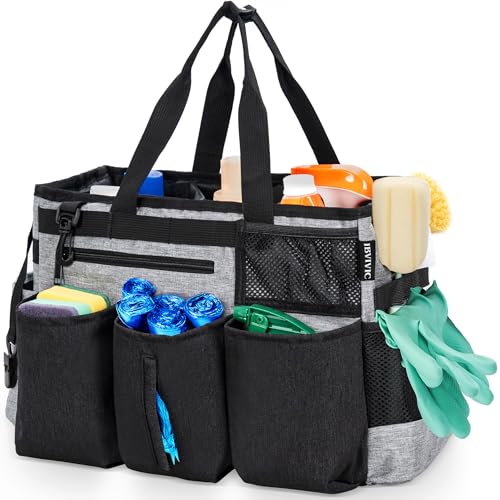 IBVIVIC Wearable Cleaning Caddy Bag for Cleaning Supplies, Grey - color: Grey