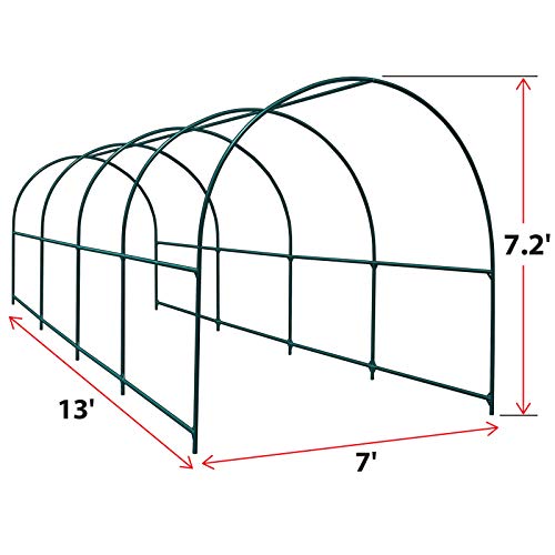 Multi-Size Large Garden Support Arch Frame Climbing Plant Arch Arbor for Flowers/Fruits/Vegetables (13FT x 7FT x 7.2FT) - size: 13 ft x 7 ft x 7.2 ft