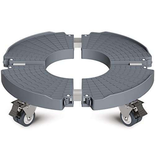Goovilla Plant Stand with Wheels 440LBS Load,1Pack, Adjustable 15-22",Gray - color: Grey