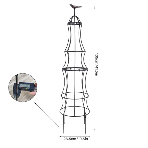 42" Obelisk Trellis for Climbing Plants, Durable Outdoor Support - size: 42" x 11"