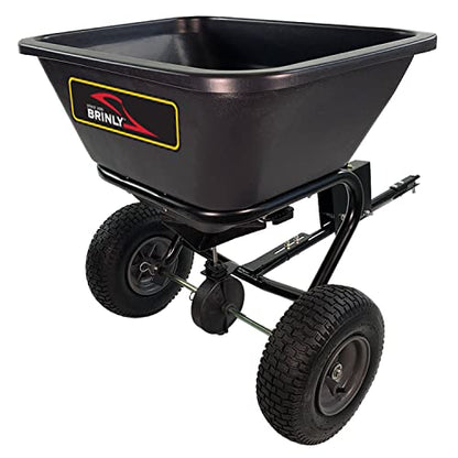 Brinly BS26BH-A Tow Behind Broadcast Spreader with Universal Hitch, 125 lb. - Flat Black - color: Flat Black
