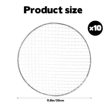 10 Packs 12'' Round Metal Mesh Plant Cage Covers for Large Wire Plant Protector cover from Animals - Chicken Wire Cloche, Sturdy Garden Bunny Barricades Chicken Wire Cloche fto Keep Animals Out