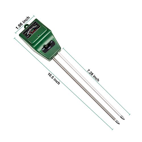 iPower 3-in-1 Soil Moisture/Light/pH Meter for Plant Care Sensor Kits for Home and Garden Lawn, Farm, Indoor & Outdoor Use, Square, Grass Green, 1 Pack - size: Square, style: 1 Pack