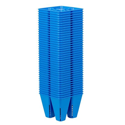 Bootstrap Farmer Reusable 4-Cell Blue Large Seed Starting Tray Inserts for Germination, Propagation, and Plant Starts 40-Pack - color: Blue, size: 40-pack