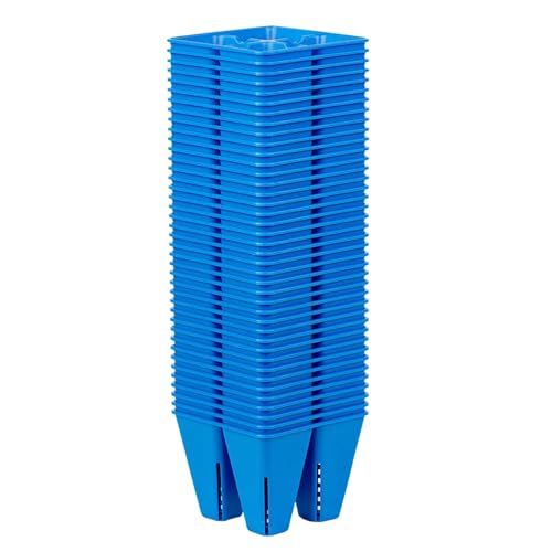 Bootstrap Farmer Reusable 4-Cell Blue Large Seed Starting Tray Inserts for Germination, Propagation, and Plant Starts 40-Pack - color: Blue, size: 40-pack