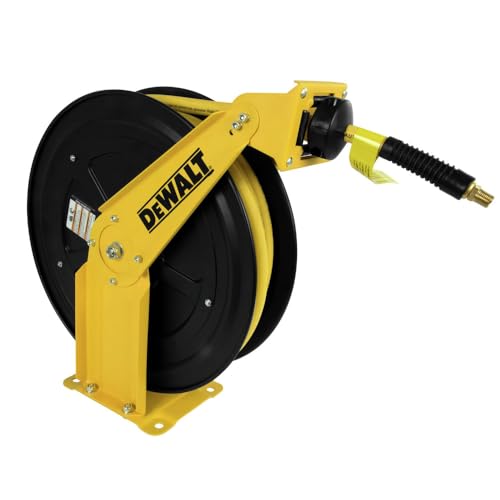 DeWalt DXCM024-0343 Double Arm Hose Reel with 3/8” x 50’ Premium Rubber Hose