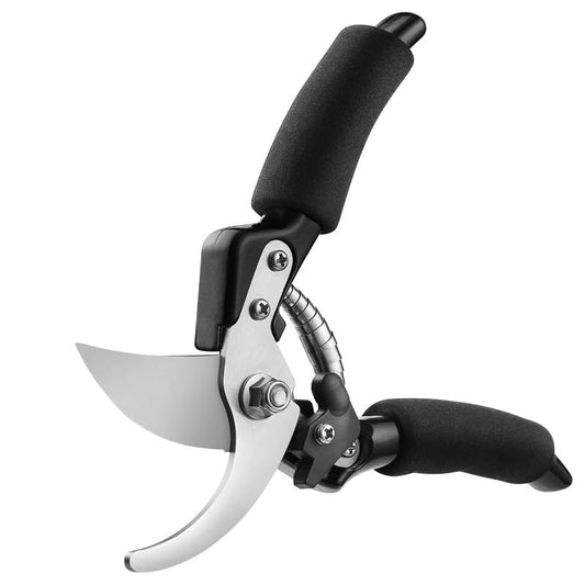 Garden Scissors for Plant, Tip Pruning Shears for Cutting Flowers, Trimming Plants, Bonsai and Fruits Picking (Black) - color: Black