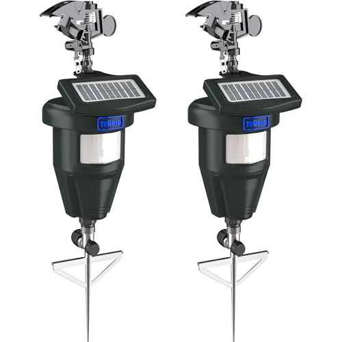 Motion Activated Sprinklers for Yard - Cat & Deer Repellent Devices, Raccoon & Dog Deterrent, Skunk & Cat Repellent for Yard, Scarecrows for Outside, Yard Maintenance Must Haves (2 Pack) - size: 1 Count (Pack of 2)