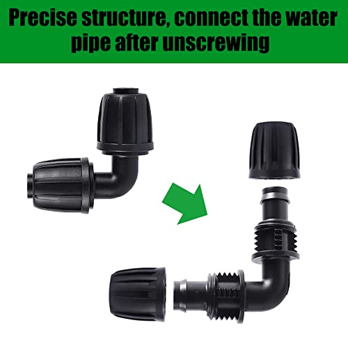 10 Pack 1/2 inch Irrigation Fittings Elbow Connectors Anti-Drip - size: 1/2 inch Elbow