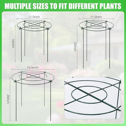 8 Pack Peony Cages and Supports, 11.5 x 20 Inch Plant Support Cage Set - size: 8 Pack- 11.5*20"