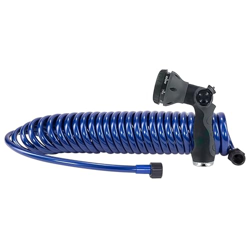 SpringHose Boat Washdown Hose with Nozzle, 3/8-in x 25-ft, Blue - color: Blue with Nozzle, size: 25-Foot