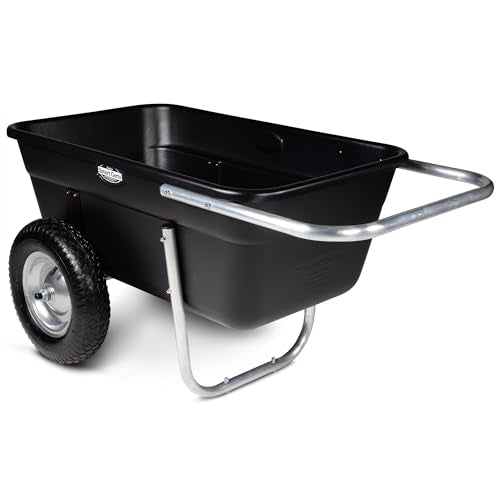 Premium Yard Cart - Strong, Lightweight, and Perfectly Balanced (16" Air Filled Wheels)