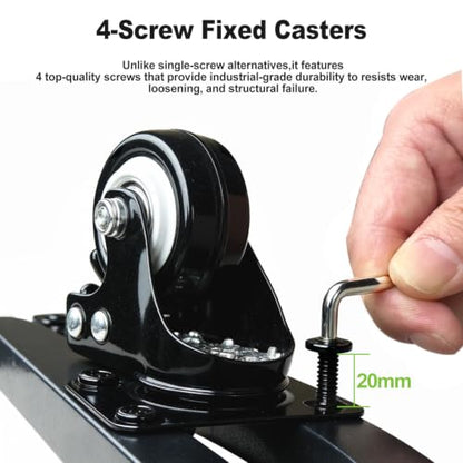 22" Metal Plant Caddy with Wheels Heavy Duty,Round Large Plant Stand Indoor Outdoor Use,Rolling Plant Dolly with Industrial Casters,Rust-Proof Black Plant Tray for Large Planters Pots,1-Pack - size: 22-Inch (1-Pack)