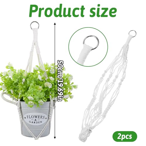 Macrame Plant Hanger 2 Pack Hanging Planters Baskets for Indoor Plant