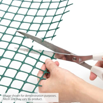 Heavy-Duty Plastic Mesh Netting, Green, 35.4 x 197 in (90cm x 5m), 25mm Grid, Recycled Plastic, Cut-to-Size, Multi-Purpose for Gardening & Fencing - size: 0.98 in (25mm)