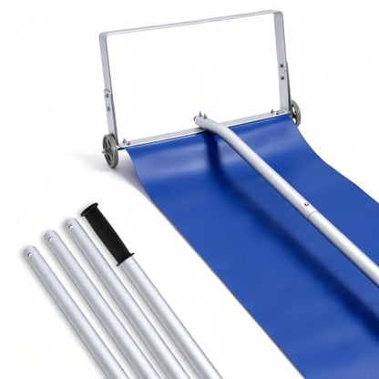 Outvita Snow Roof Rake, 5.3-20FT Extendable Aluminum Pole, Blue - color: Blue, size: 20FT