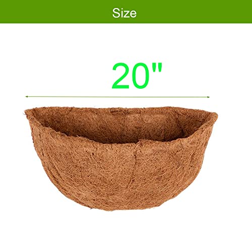 2PCS 20 Inch Coconut Liners Half Round - size: 20 Inch
