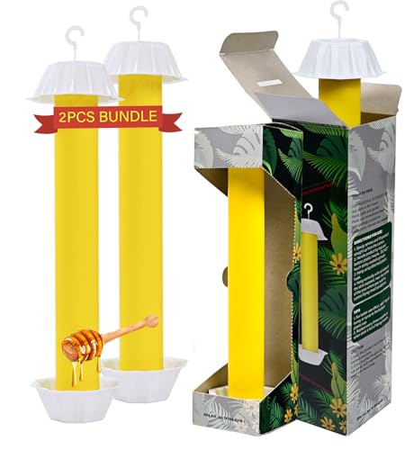 Gideal 2-Pack Yellow Sticky Fly Traps Pest Control for Indoor/Outdoor Use, Gnat Trap for Flying Plant Insect - size: 2 Pack