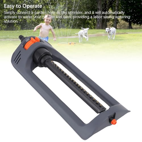 Lawn Sprinkler Heavy Duty Nozzles 4 Spray Modes for Yard, Garden Water Oscillating Sprinkler Covers Up to 4000 Sq Ft with Weighted Base