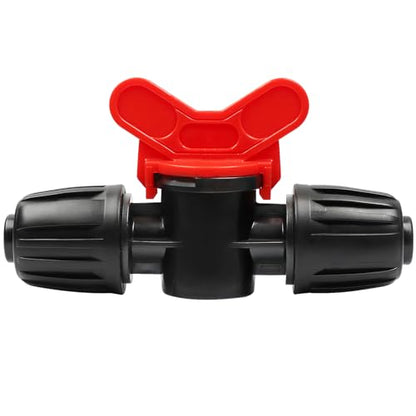 13 Pcs 1/2 Inch Drip Irrigation Shut Off Valves, Drip Line Lock Nut Barbed Switch Valve Connectors For 1/2 Inch Drip Tubing (0.60"-0.65" OD) Garden System Anti-drop Water Flow Control Parts - size: 1/2 inch Valve