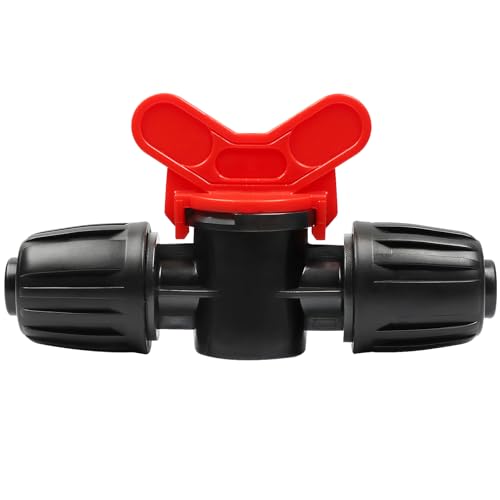 13 Pcs 1/2 Inch Drip Irrigation Shut Off Valves, Drip Line Lock Nut Barbed Switch Valve Connectors For 1/2 Inch Drip Tubing (0.60"-0.65" OD) Garden System Anti-drop Water Flow Control Parts - size: 1/2 inch Valve