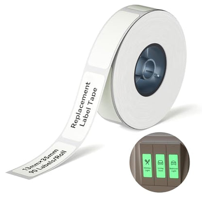 NIIMBOT Thermal Transfer Labels 0.52''x1.38'', Only for B18/N1 Label Maker - color: 0.51''×1.38''-luminous