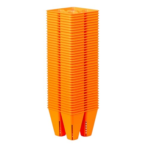 Bootstrap Farmer 4-Cell Inserts for 1020 Trays, 40 Pack in Orange | Reusable Seed Starting Plugs with Air Pruning Slits for Minimized Transplant Shock - color: Orange, size: 40-pack