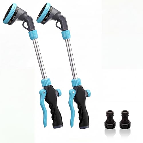 Hushee 2 Pack Garden Hose Watering Wand, 17.7 In Metal Wand, Blue - color: Blue