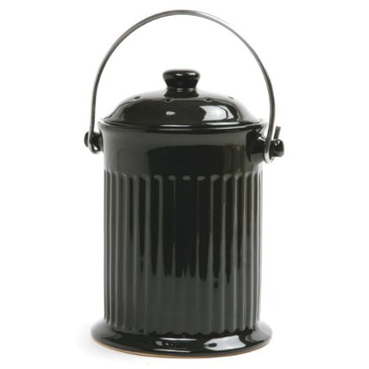 Norpro Ceramic Compost Keeper, Black (93EB) - color: Black