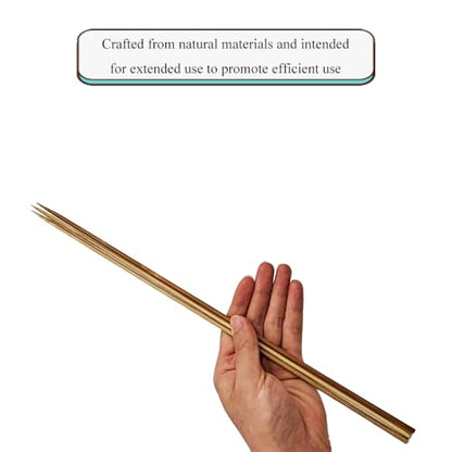 HAHIYO 12Inches 50Pcs Natural Carbonized Bamboo Plant Stake Wood Garden Stake Bamboo Rod Wooden Plant Support Floral Stick for Orchid Tomato Potted Indoor Outdoor Gardening - size: 12In-50P