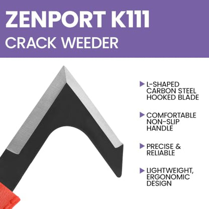 Zenport K111 Crack Weeder, Driveway, Side-Walk Weeding Tool, Orange - 10 Pack - color: Orange