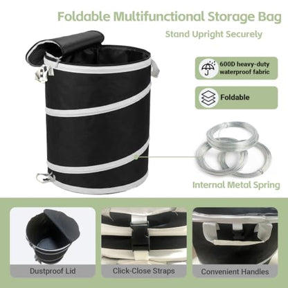 42 Gallon Collapsible Yard Waste Bags 2 Pack with Hard Bottom