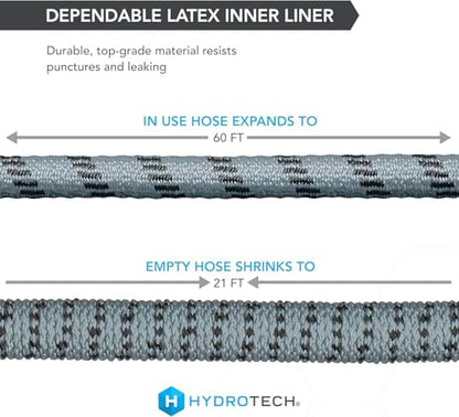 HydroTech 60 ft Auto Care Expandable Burst-Proof Hose, 5/8 in Diameter - size: 60 Feet