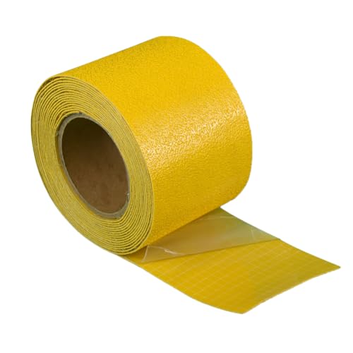 Reflective Pavement Marking Tape Slip-Resistant and Durable, Heavy-Duty Rubber Base for Outdoor Applications, Perfect for Driveways, Walkways, and Parking Areas (Yellow, 4 Inch X 18 Feet) - size: 4 Inch x 18 Feet