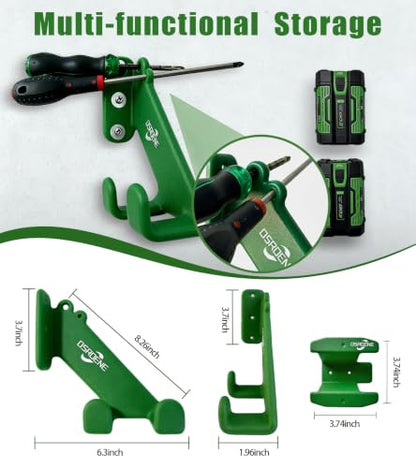 Chainsaw Hanger, 1 Pack Chainsaw&Battery Wall Mount, Chain Saw Storage Rack - color: Green 1 Pack